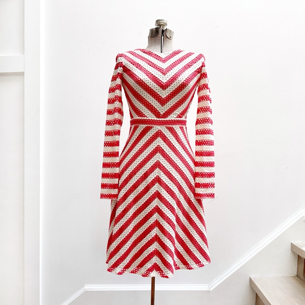 BCBGMaxAzria Kristina Red and White Dress